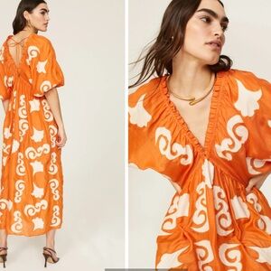 Chufy Lucia Maxi size XS maxi orange dress
